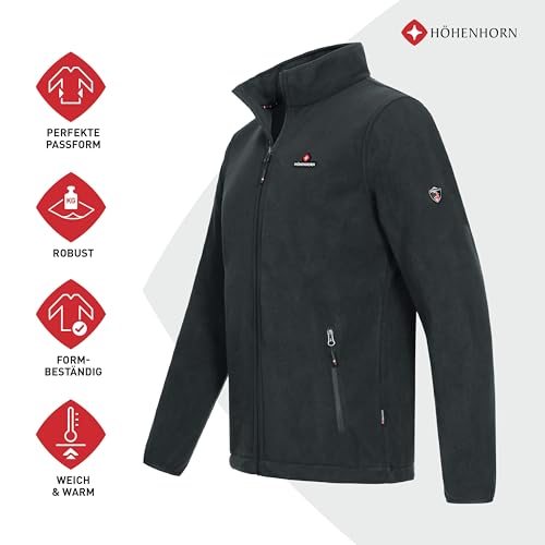 Höhenhorn Badus Herren Fleece Jacke Microfleece Full Zip Troyer Outdoor Wander Trekking – Bild 3