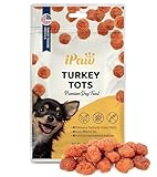 iPaw Turkey Tots Dog Treats for Puppy Training, All Natural Human Grade Dog Treat, US Sourced Raw Material, Hypoallergenic, Easy to Digest (Turkey Tots)