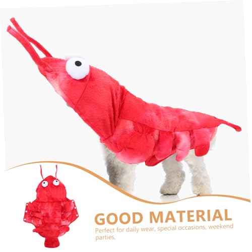Disfraz de langosta para perros KESYOO rojo talla S miniatura 3