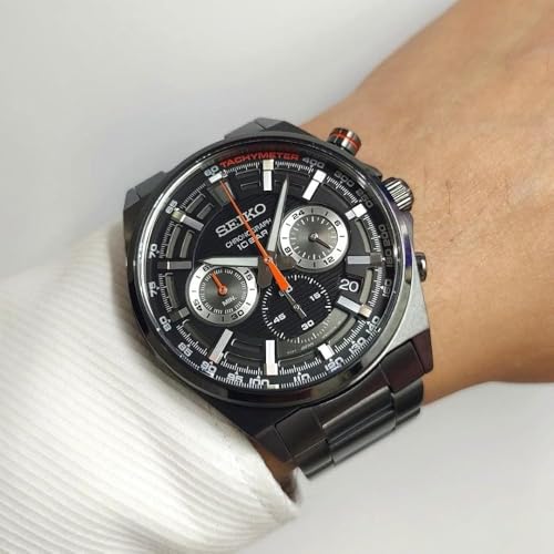 Seiko Stainless Steel Discover More Chronograph|Date Analog Dial Color Black Men's Watch - Ssb399P1, Band Color-Black - Image 5