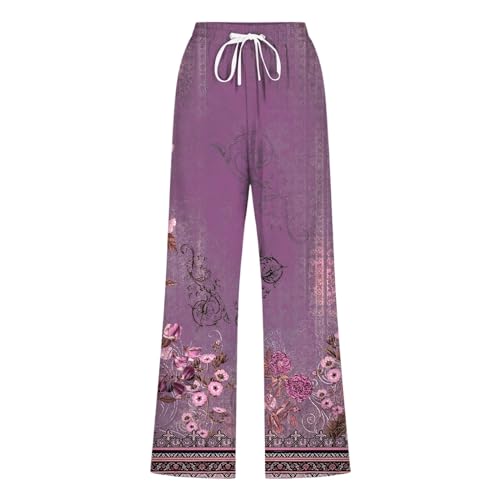 Womens Capris with Pockets Loose Fit Trendy Floral Print Capri Pants Elastic Drawstring Fashion Cargo Shorts Hiking Joggers3