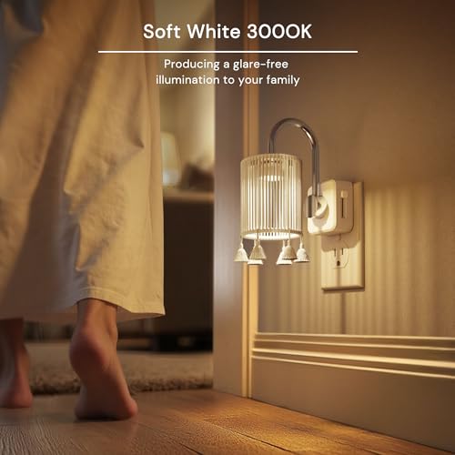 Image of L LOHAS LED Night Lights Plug into Wall, Boho Fabric Cylinder Night Light with Tassel, 0-100LM Dimmable Night Lights, Dusk to Dawn Sensor, Vintage Nightlight for Bedroom, Living Room, Hallway