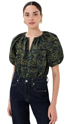 Ulla Johnson Women's Talie Silk Short Sleeve Blouse