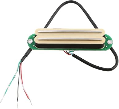 Alnico 5 Dual Hot Rail Pickup Single-Coil-Sized Humbucker Guitar Pickup Cream for ST Strat Guitar