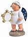 KWO Angel Figurine with Tambourine, 5 cm, Wood Multicolour, One Size
