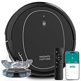 3-in-1 Robot Vacuum and Mop 4000Pa Vacuum Robot & WiFi/App/Remote/Alexa & Central Brush & Scheduled & Auto-Recharge Cleaning Robotic Vacuums Cleaner for Home Pet Hair, Hardfloors, Carpet
