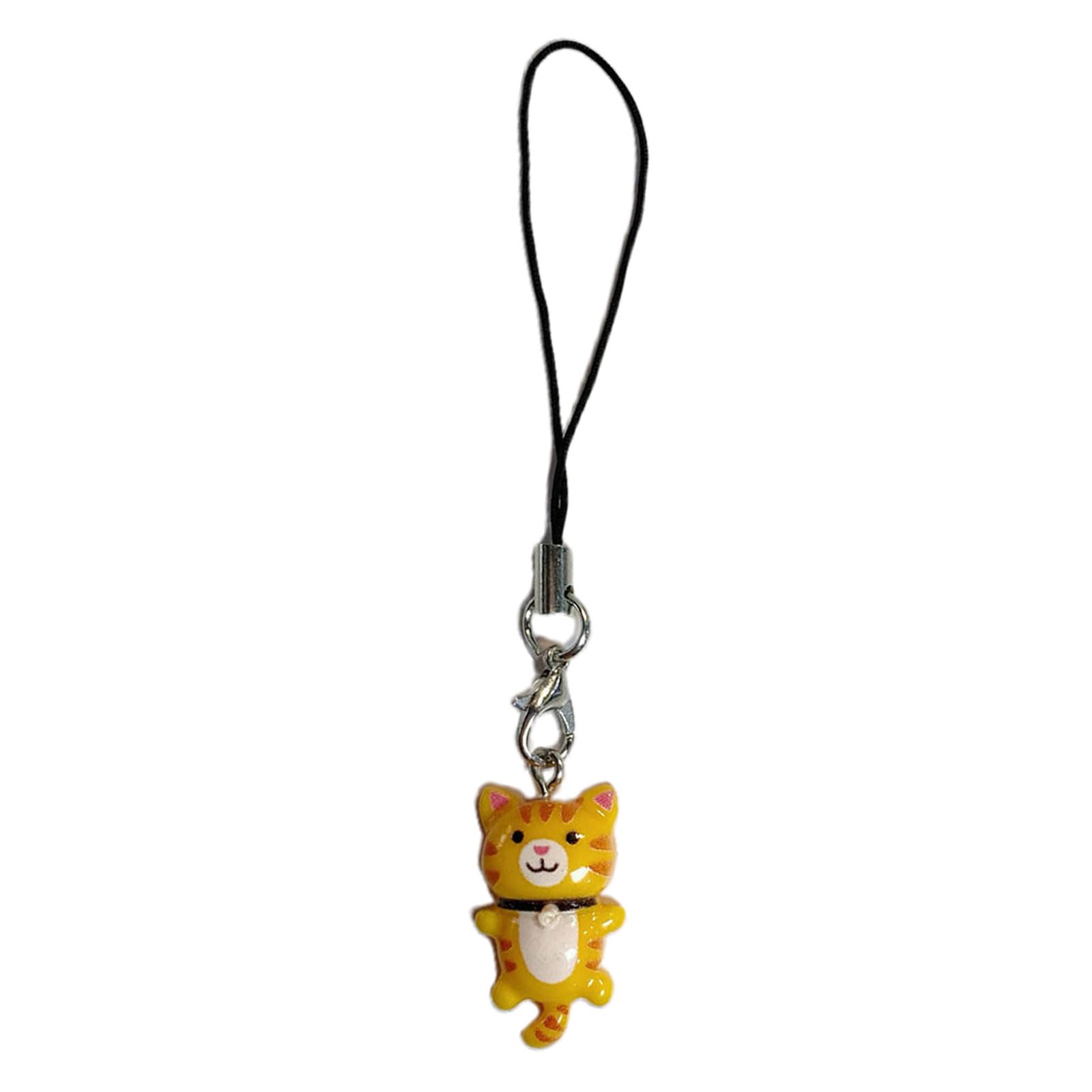 NEWFT Cat Pendant Phone Chain Strap Lovely Kitten Charm Keychain Phone Lanyard Acrylic