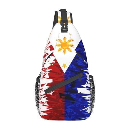 Philippines Shoulder Bag Filipinos Sling Backpack Daypack Casual Philippines Hiking Bag Philippines Flag Backpack Bag