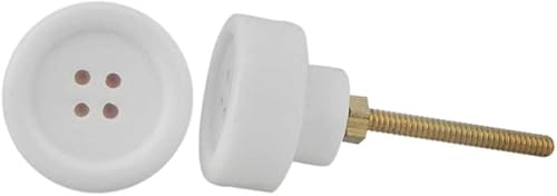 Indian Shelf 10 pomos de granja Pomos de armario de baño con botones Perillas de cajón blanco moderno Perillas de tocador de resina vintage