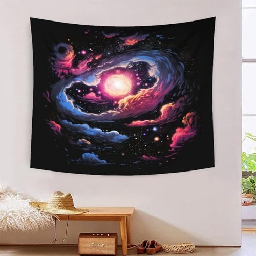Tapisserie galaxie 3D 180x230 cm grand format décoratif pour salon