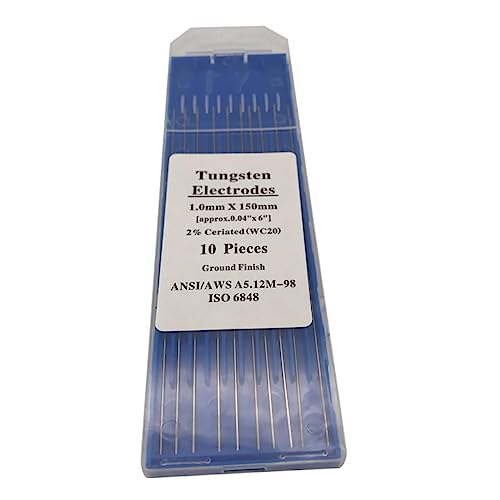 DOITOOL Wt20 Tungsten Welding Rods 1.0mm*150mm Cerium Tungsten for Welding Alloys