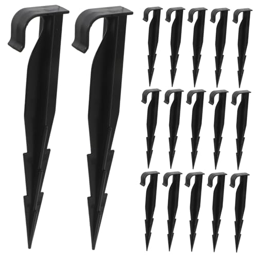 TIDTALEO 50個 灌漑用ドリップチューブ固定支柱 耐久製バーブ付き地刺し杭 多目的ホースサポート ガーデン農業用灌漑システム固定器具