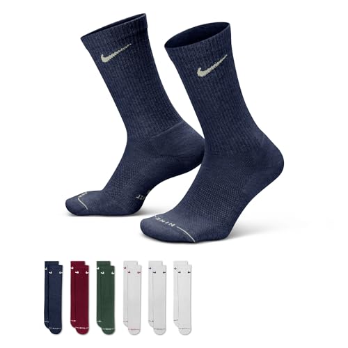 Image of Nike Unisex Adult Everyday Elevated Crew Socks (6-Pack) | Mens and Womens