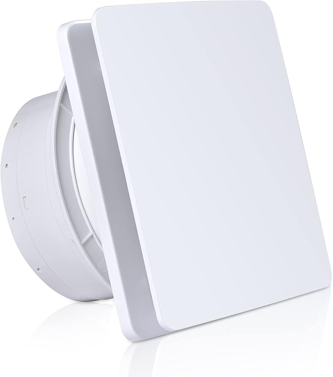 Glovios Badlüfter 100mm - Superleiser Abluftventilator Mit Rückstauklappe Für Bad, Küche & Mehr