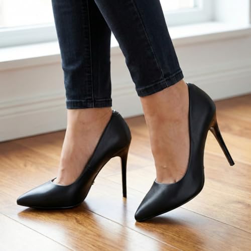 Image of Womens High Heels 4 Inch Closed Pointed Toe Pumps Stiletto Heels for Women Dress Sexy Wedding Pumps