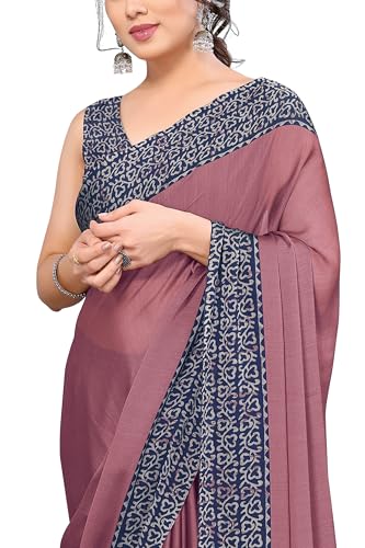 Image of MIRCHI FASHION Saree for Woman Chiffon Madhubani Print | Breathable Comfortable Printed Saree for Office and Regular Use (Available in 15 Designs)