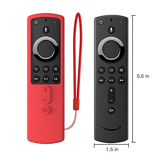 SIKAI Funda de Silicona para Fire TV Stick 4K 2018 Mando Antipérdidas Shockproof Lightweight Cubierta Protectora a Prueba de Golpes para Fire TV Stick Latest Remote (Rojo)
