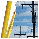 Poste de medición de alto voltaje aislado con mango de seguridad - Barra de inspección ligera de 10 m para líneas eléctricas y medición del suelo (1 pieza) - ideal para trabajos altos