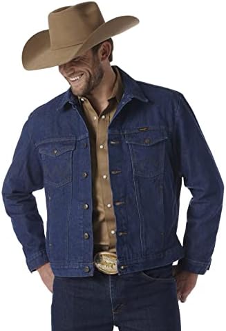 Wrangler Mens Cowboy Cut Western Unlined Denim Jacket Outerwear, Denim, Large US