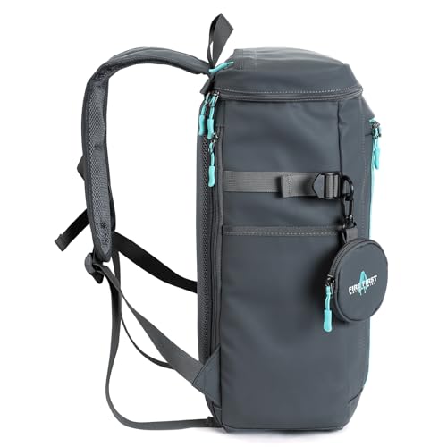 Image of FIREFIRST x Hatsune Miku Backpack-Grey,19L-Miku Merch Birthday Gift | Includes a Mini Storage Pouch,Insulated Pockets,Miku Laptop Backpacks for Outdoor,Travel,Concerts,Miku Cosplay