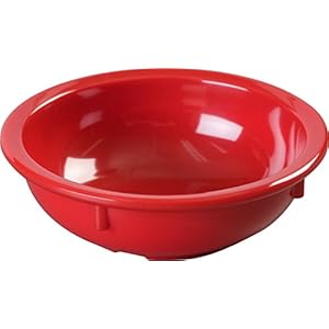 Carlisle KL11805 Kingline Red 10 Ounce Nappie Bowl – 48 / CS
