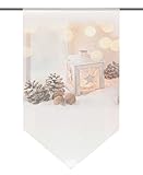 Home fashion Laterne Fensterbehang, Stoff, Natur, 80 x 40 cm