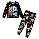 HNLAZJL Boys Clothes Set Brain 67 Theme Six Seven Cartoon Long Sleeve Shirt and Pants Outfits for Kids 5-12 Years