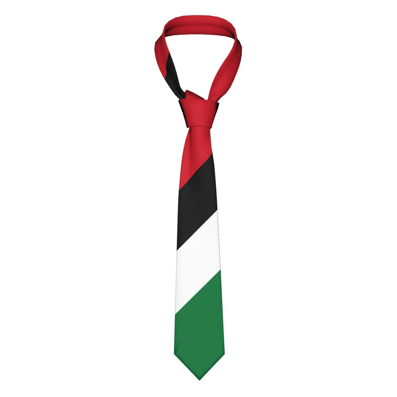 Bhhjkk Unisex As Pic Palestine Flag Palestinian Striped Necktie Men's Neck Ties Mens Party Business Neckties Soft Skil Tie