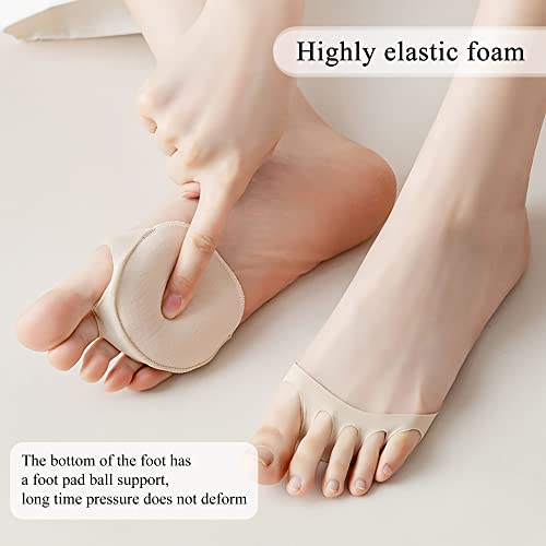 Image of Forefoot Pads Metatarsal Forefoot Pads for Women High Heels Shoes Honeycomb Fabric Forefoot Pad Soft Ball of Foot Cushion Pads for High Heels Toe Socks for Heels Women Men