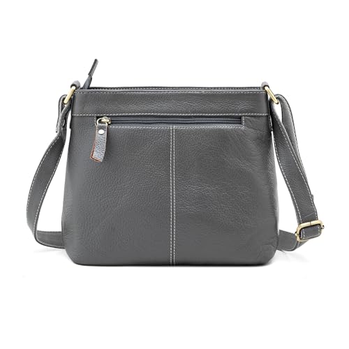 Image of Goatter Genuine Soft Leather Multi Pocket Sling Cross-BodyBag for Girls And Women,Medium