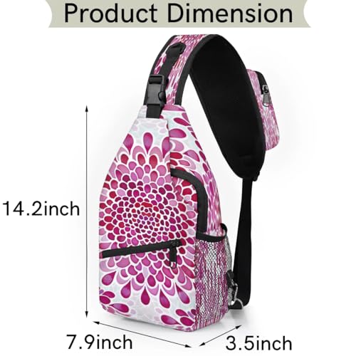 Bolso Sling para Mujer y Hombre, con Estampado Decorativo, Crossbody miniatura 2