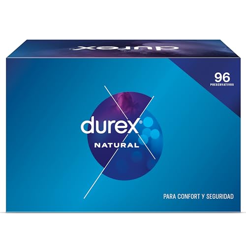 Durex Pack Preservativos Natural, para Confort y Seguridad, 96 condones