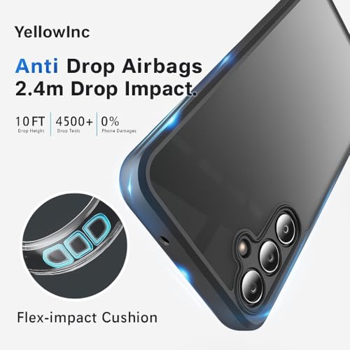 Image of Hybrid Clear Case for Samsung Galaxy M36 / F36 5G, Hard PC+TPU Shockproof, Anti-Yellowing Cover with Camera Protection (Transparent Black)