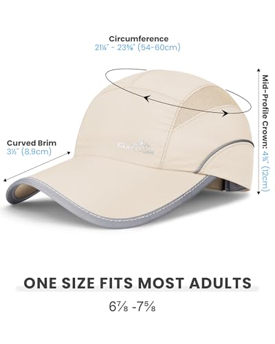 Image of GXCROR Quick-Dry Running Hat for Men & Women - UPF 50+ Breathable Mesh, Reflective Sports Cap for Outdoor, Hiking