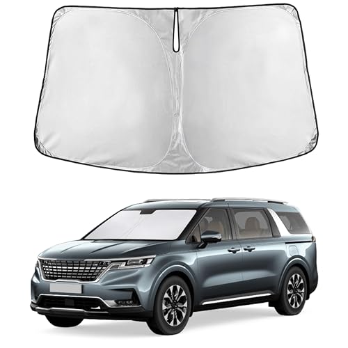 Image of EcoNour Windshield Sunshade Compatible for Kia Carnival /Sedona 2015-2019 2020 2021, Sun Visor for Front Windshield & Window Sun Shade Cover, UV Heat Blocker & Protector, Car Accessories
