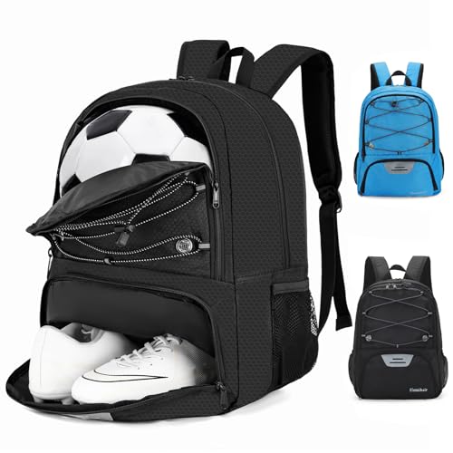 Hsmihair Youth Soccer Bag-Soccer Backpack&Backpack for Football Basketball,with Ball Compartment...