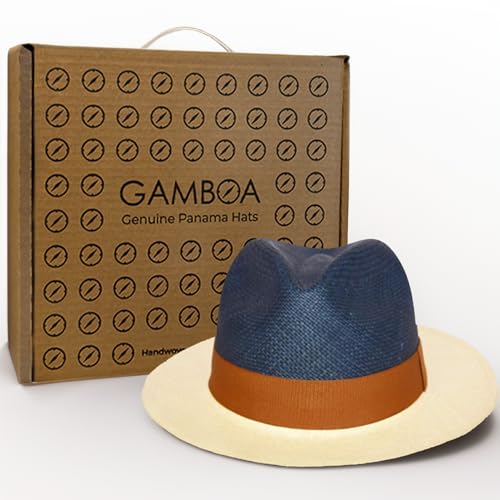 Image of Gamboa Original Panama Hat for Men and Women Fedora Straw Summer Beach Sun Hat Protection UV UPF50+