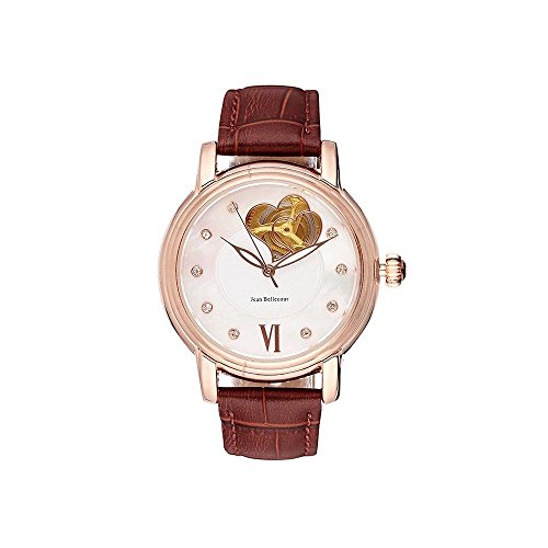 Preisvergleich Produktbild Jean Bellecour Unisex Analog Quarz Uhr mit Leder Armband REDM1