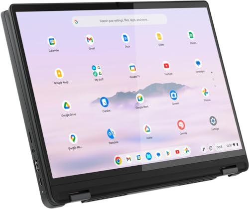 Image of Lenovo IdeaPad Flex 5i Chromebook Plus 2-in-1 Laptop, 14 inch WUXGA Touchscreen, Intel 6-Core i3-1315U, 8GB RAM, 128GB eMMC + 128GB SD Card, Intel UHD Graphics, Wi-Fi 6, Backlit, Chrome OS (Renewed)
