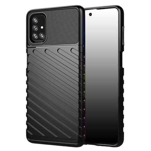 Image of Shockproof Back Cover Case for Samsung Galaxy M51 4G | 360 Degree Protection | Protective Design | Anti-Scratch Tough Slim TPU Case for Samsung Galaxy M51 4G (Black)