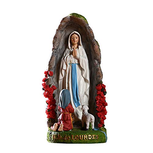 zhiwenCZW Figuras en miniatura de nuestra Señora de Lourdes, accesorios para suministros de interior o para el hogar Cover