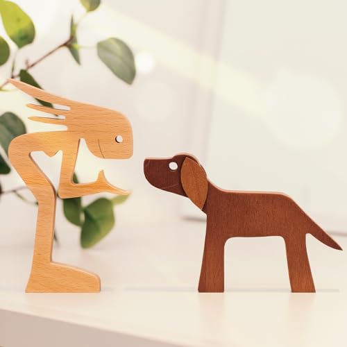 Pawfect House Wooden Sculpture, Dog Statues Home Decor, Statue Home Decorations, Wooden Decor, Table Decor Wooden Pet Carvings, Dog Memory Gifts, Gifts for Dog Lovers, House Warming Gifts Ideas - Image 6