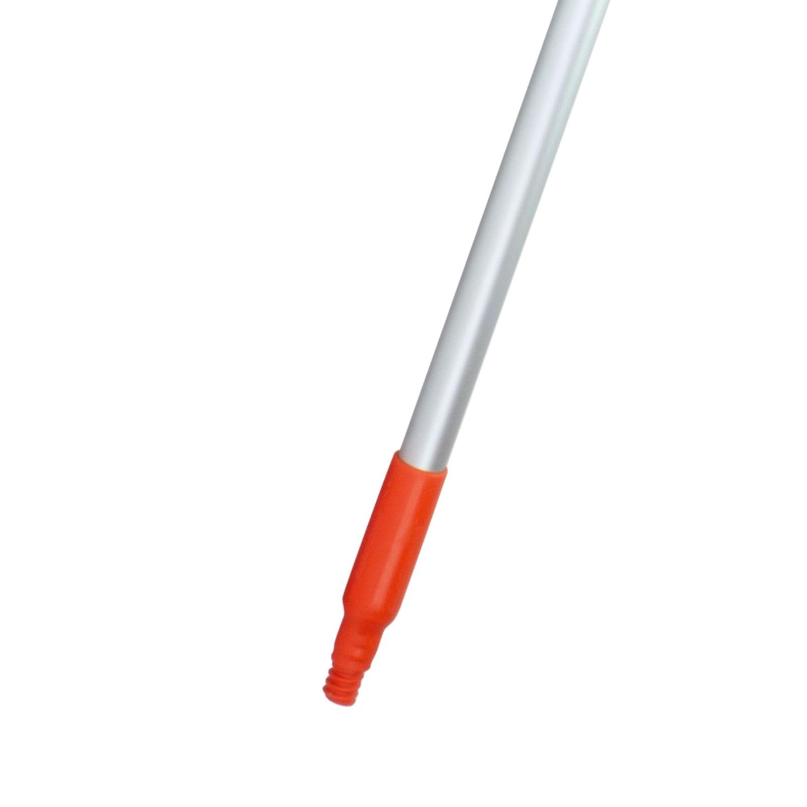 SPARTA Adjustable Aluminum Broomstick, 48” Mop and Broom Handle Replacement with Color-Coded System for Environments with Harsh Cleaning Agents, Aluminum, 48 Inches, Orange