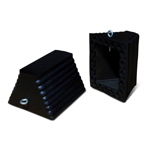Roadblock RC915 Rubber Wheel Chock with Void Bottom, Black, 11.5" Length, 10" Width