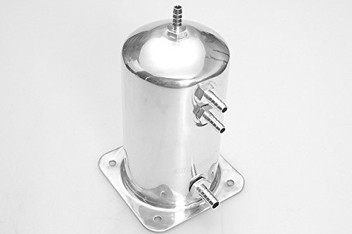 Autobahn88 Universal 1.5L Cylindrical Surge Tank, Includes AN Adapter In=AN6, Out=AN8, Push-on Barb Adapter In= 8mm (5/16