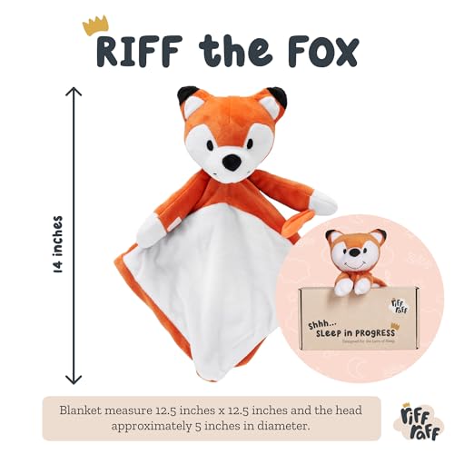 Riff Raff Sleep Soother Sleep Aid Lullaby for Newborn/Baby 0+ Months, Portable White Noise Plush Sound Machine, Heartbeat & White Noise Plush, Washable Stuffed Animals for Babies w/Velcro Strap - Fox - Image 3