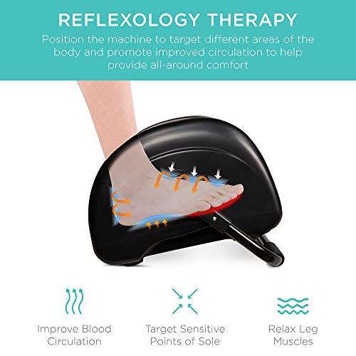Best Choice Products Foot Massager Machine Shiatsu Leg Massager, Therapeutic Reflexology Calf Massager W/Blood Circulation, Nerve Pain, Deep Kneading, High-Intensity Rollers - Satin Black #TOP2