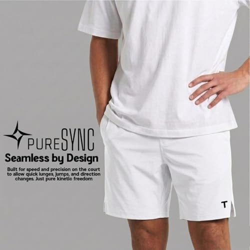 Image of Tanso Polyester Lightweight Gym Shorts for Men (Badminton Shorts for Men, Workout Sports Short for man, Stretch Activewear Short for Running, Gym, Yoga for Boys) (Frost White)