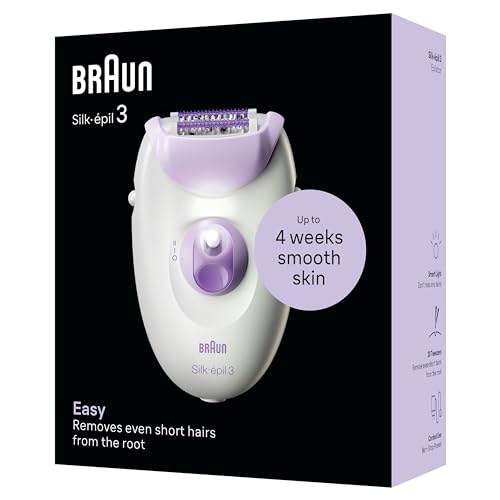 Braun Silk-épil 3 3-000 Depiladora de Pinzas Con Luz Integrada y Cabezal Para Masaje