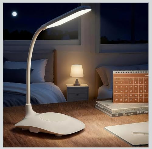 Image of Rechargeable LED Study Table Lamp White Pack of 1
